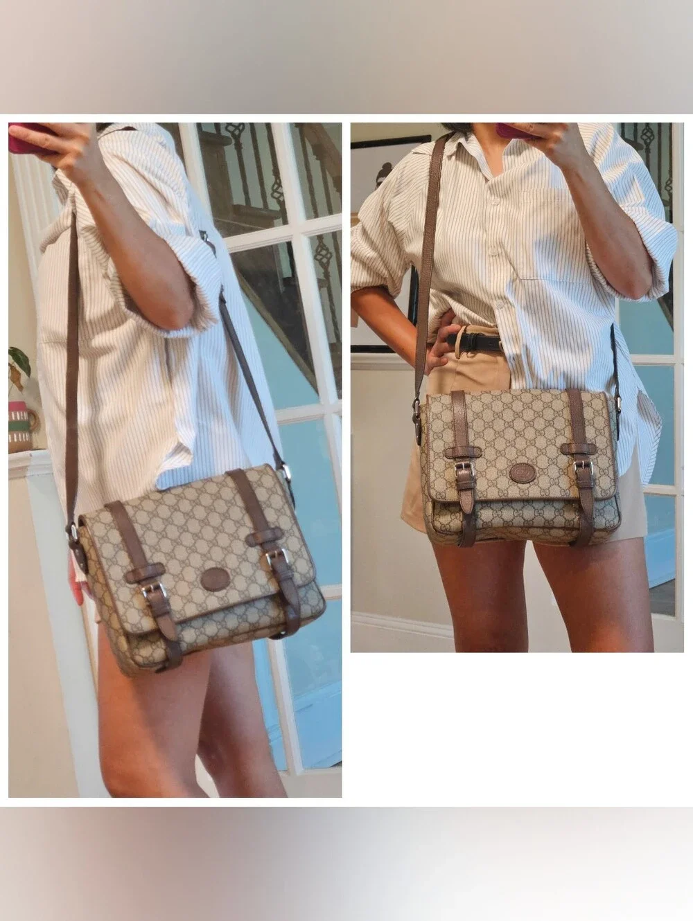 Authentic Gucci GG Supreme Shoulder Bag #4402M